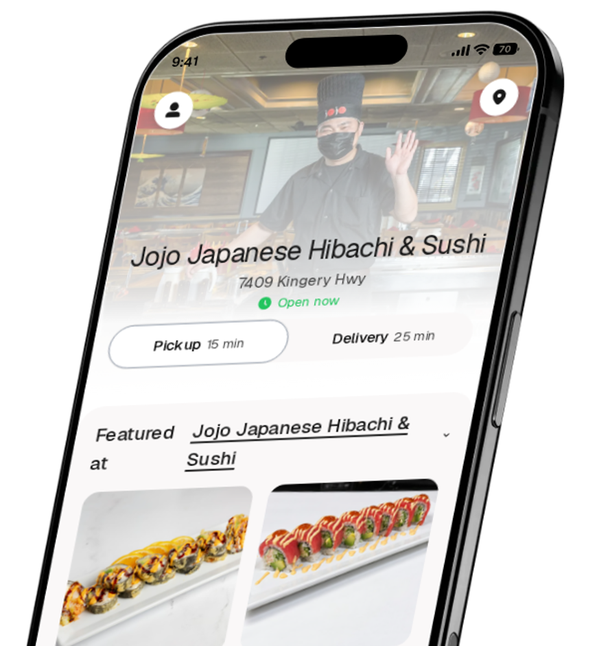 Jojo Japanese Hibachi & Sushi app preview
