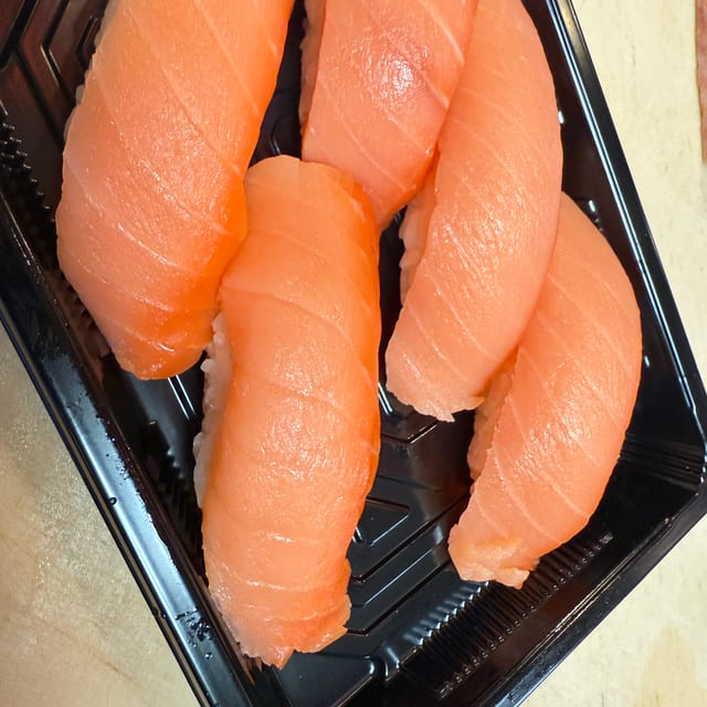 Smoked Salmon Sushi.