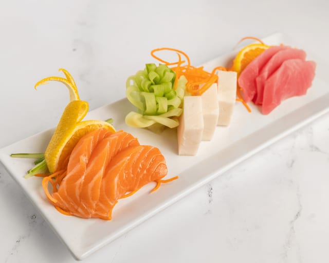 Salmon Sashimi.