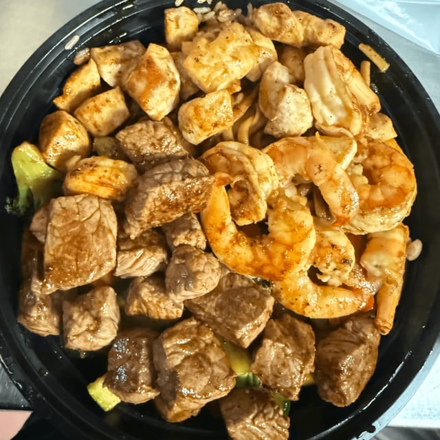 Triple Delight Hibachi Specialty.
