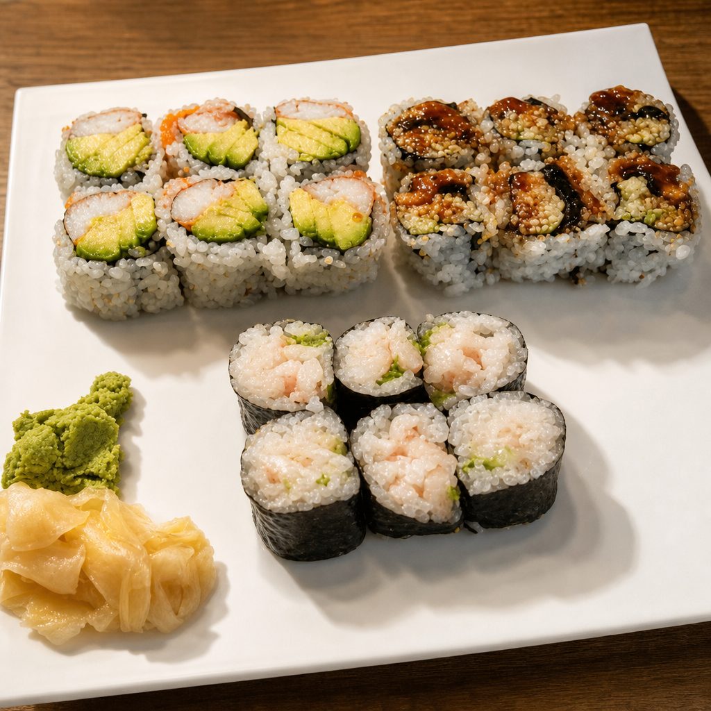L# Pick Three Sushi Lunch.